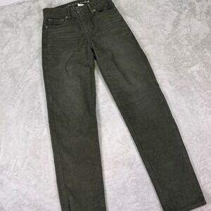 NWT American Eagle Women's Corduroy Pants Sz 000 Green Stretch 90s Straight Leg